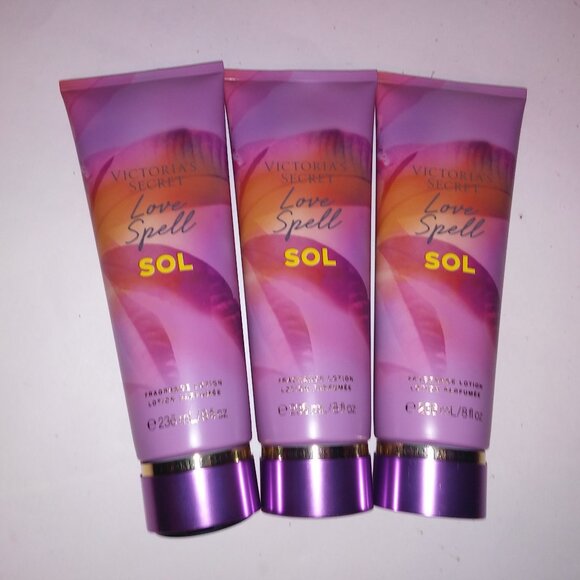 Victoria Secret Body Lotion Fragrant Love Spell SOL Gift Set Full Size 8oz Each